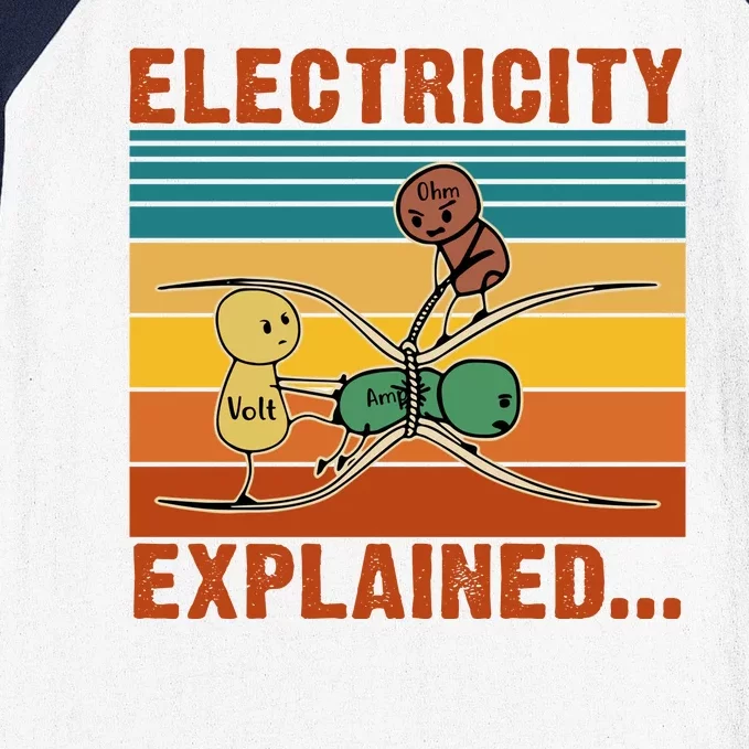 Electricity Explained Baseball Sleeve Shirt