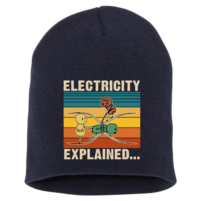 Electricity Explained Short Acrylic Beanie