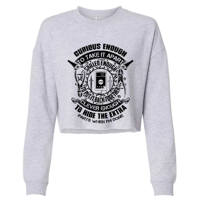 Electrician Essential Cropped Pullover Crew