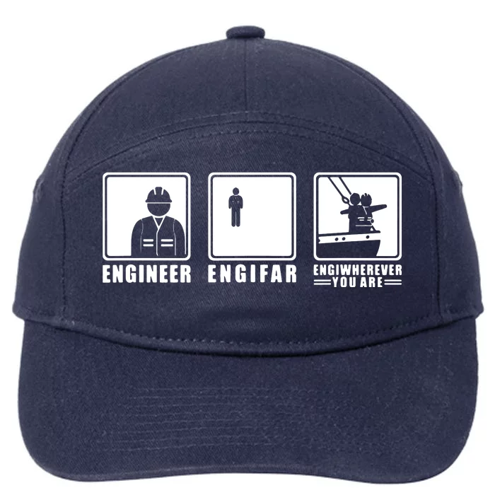 Engineer Engifar Engineering Funny Engineer 7-Panel Snapback Hat