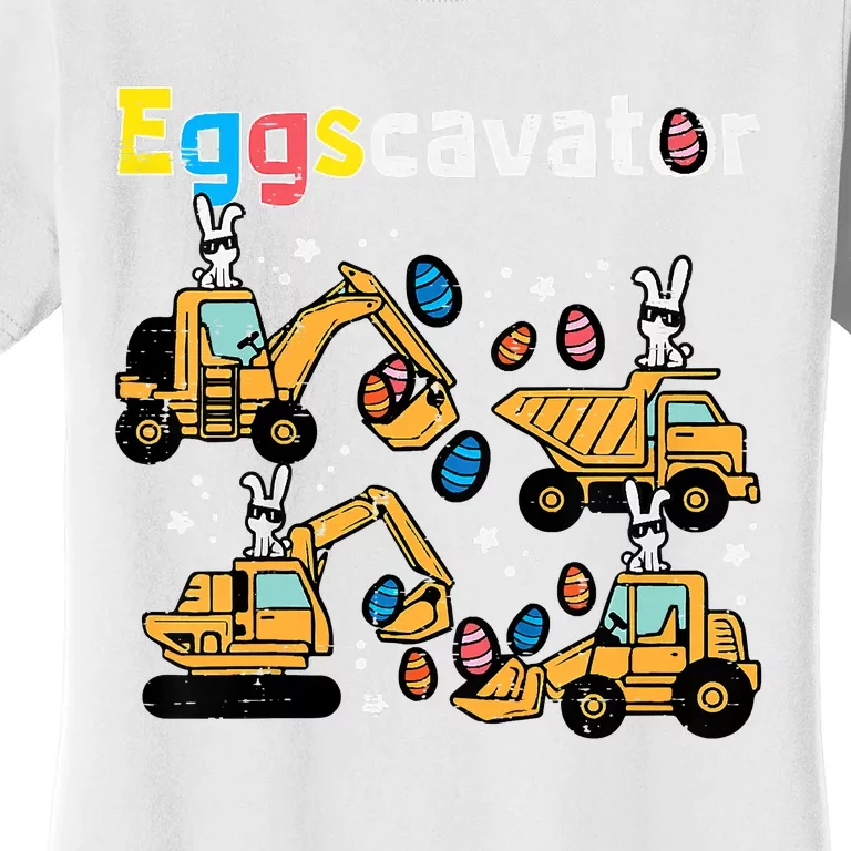 Eggscavator Easter Egg Hunt Construction Trucks Women's T-Shirt