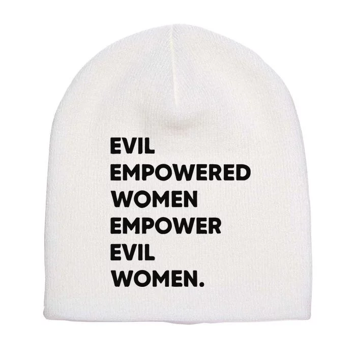 Evil Empowered Empower Evil Short Acrylic Beanie