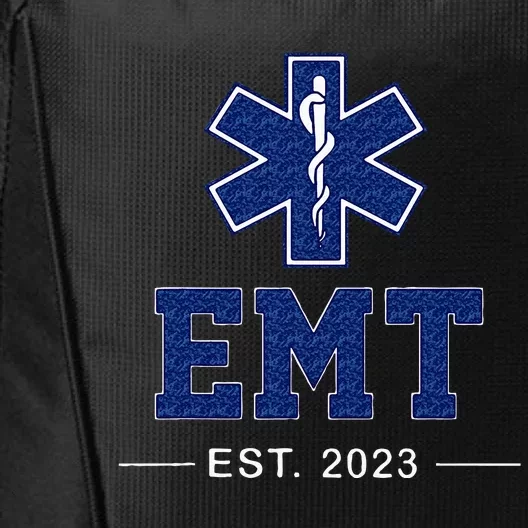 EMT Established Est 23 EMS Paramedic Medic Graduation City Backpack