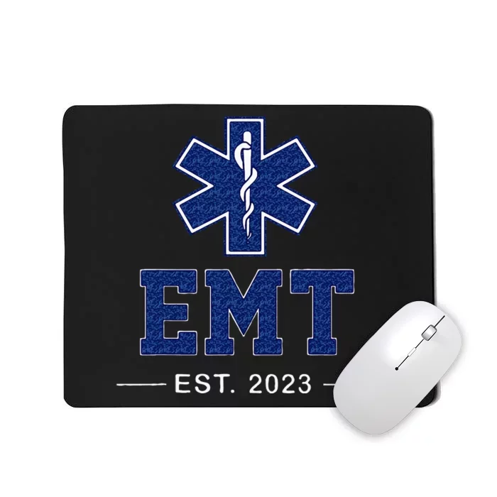 EMT Established Est 23 EMS Paramedic Medic Graduation Mousepad