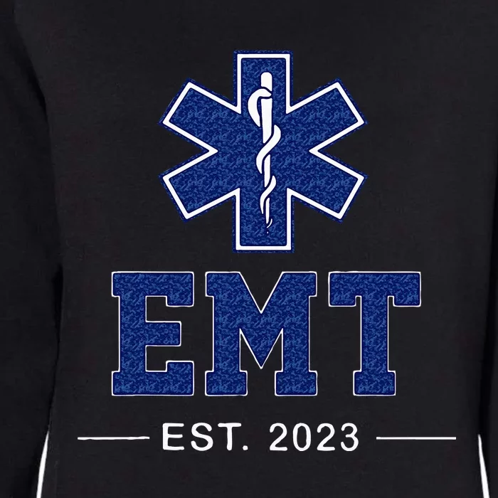 EMT Established Est 23 EMS Paramedic Medic Graduation Womens California Wash Sweatshirt