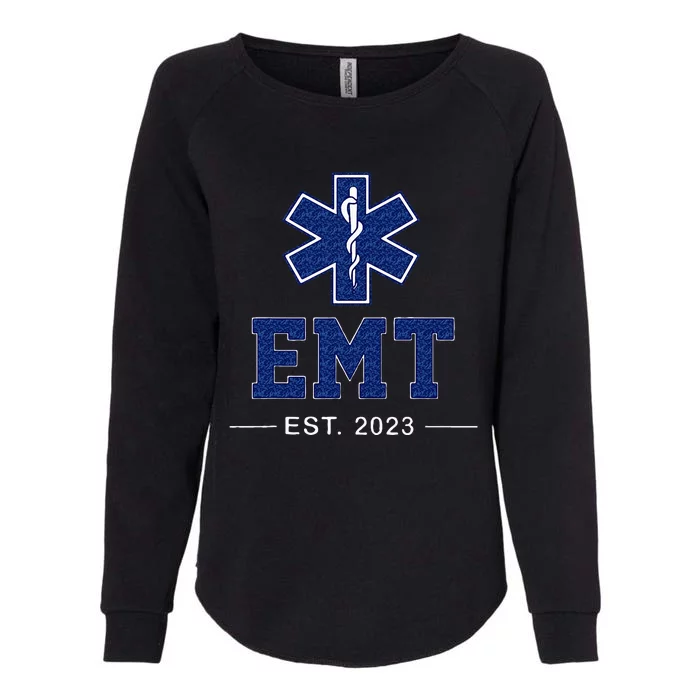 EMT Established Est 23 EMS Paramedic Medic Graduation Womens California Wash Sweatshirt