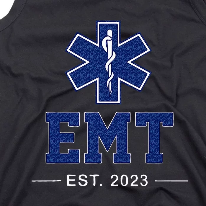 EMT Established Est 23 EMS Paramedic Medic Graduation Tank Top