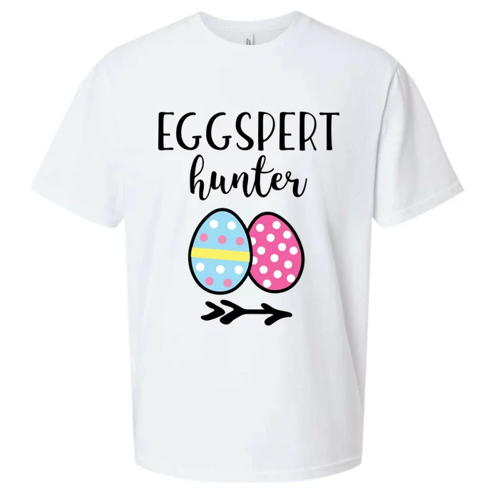 Easter Eggspert Egg Hunter Funny Pun Gift Sueded Cloud Jersey T-Shirt