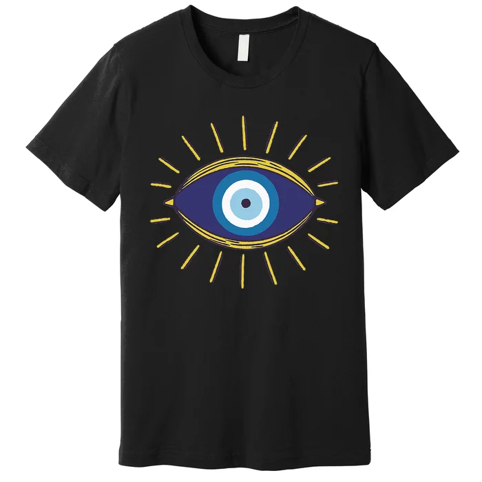 Evil Eyes Fatima Hamsa Symbol All Seeing Eye Premium T-Shirt