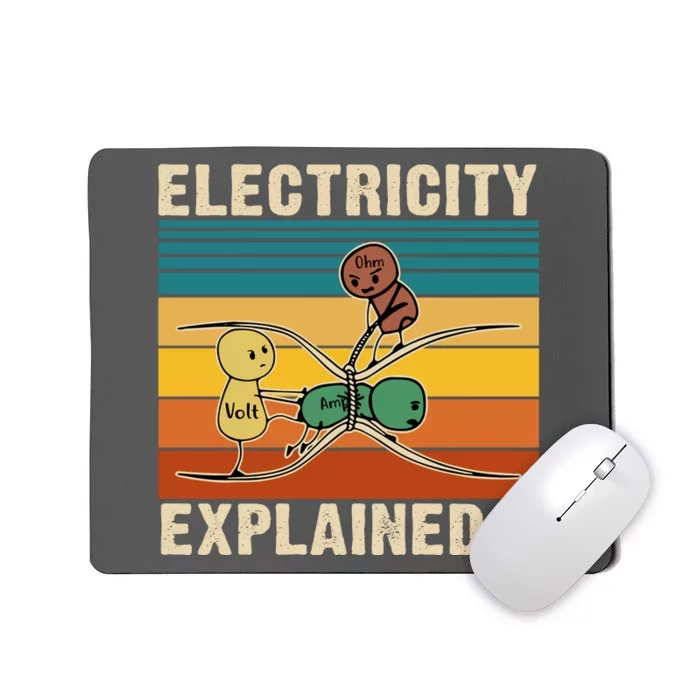 Electricity Explained Funny Gift Mousepad