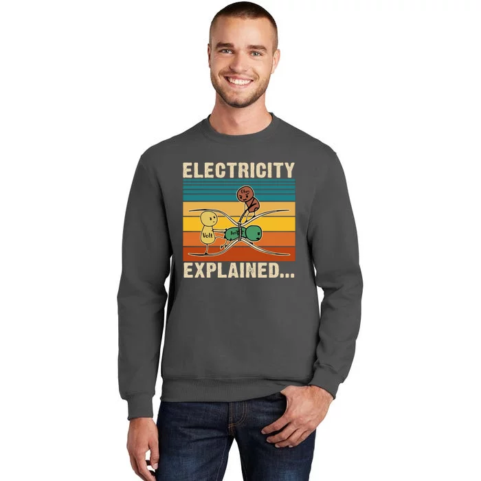 Electricity Explained Funny Gift Tall Sweatshirt