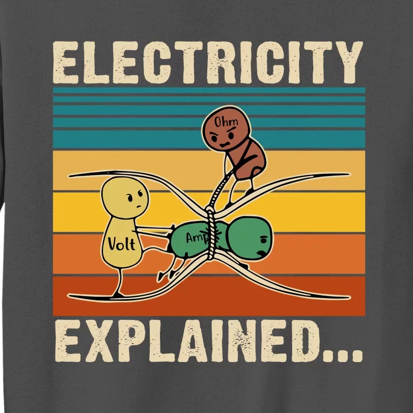 Electricity Explained Funny Gift Tall Sweatshirt