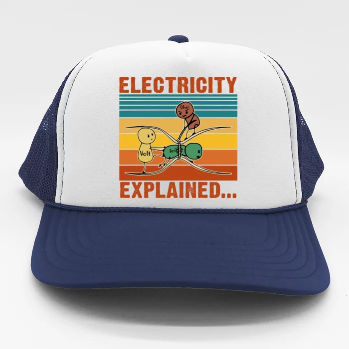 Electricity Explained Funny Gift Trucker Hat