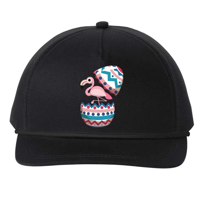 Easter Egg Flamingo Gift Happy Easter Cute Colorful Easter Egg Great Gift Snapback Five-Panel Rope Hat