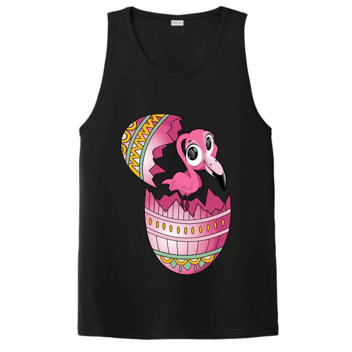 Easter Egg Flamingo Hatching Funny Flamingo Easter Egg Gift Performance Tank