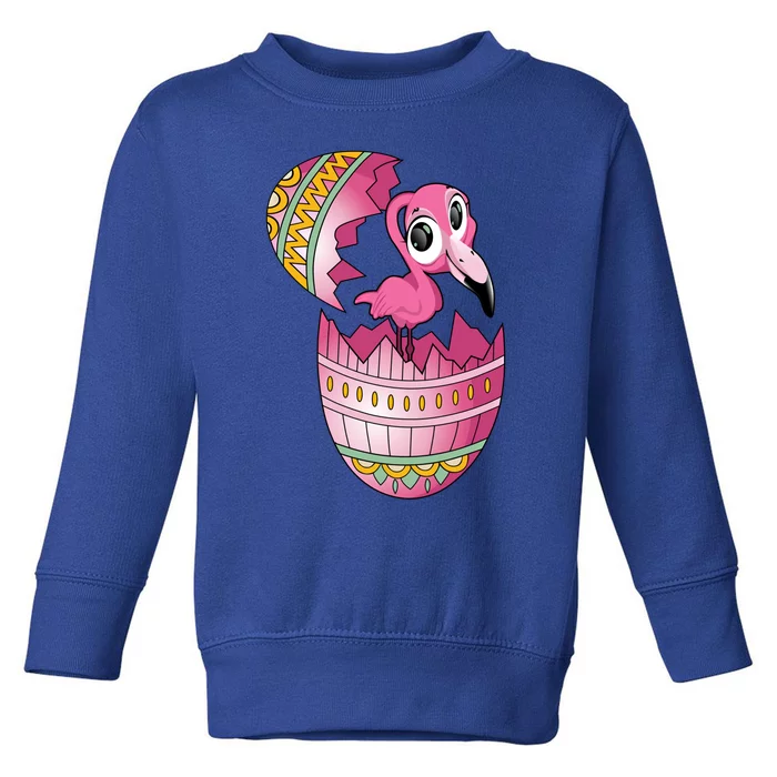 Easter Egg Flamingo Hatching Funny Flamingo Easter Egg Gift Toddler Sweatshirt