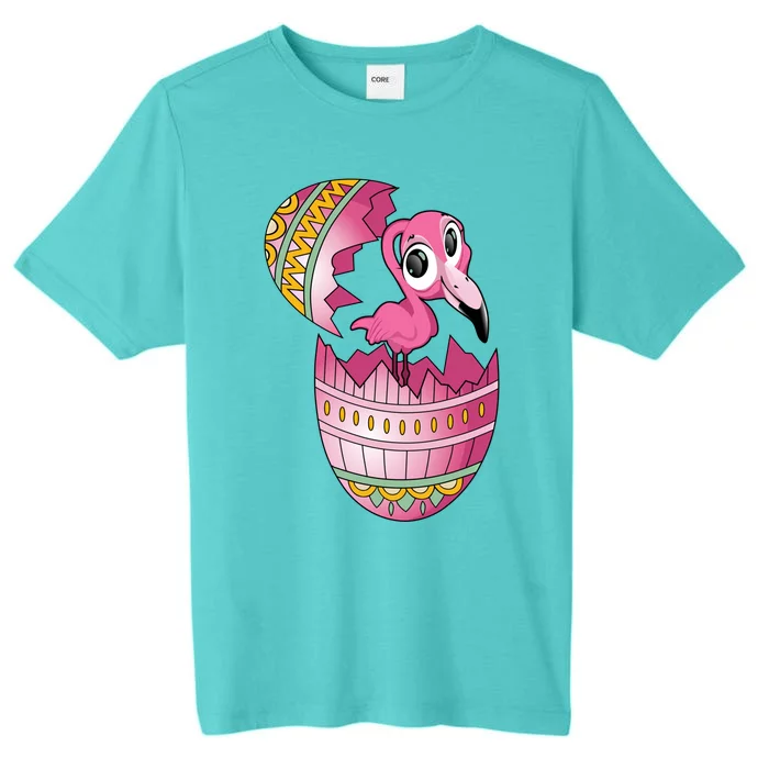 Easter Egg Flamingo Hatching Funny Flamingo Easter Egg Gift ChromaSoft Performance T-Shirt