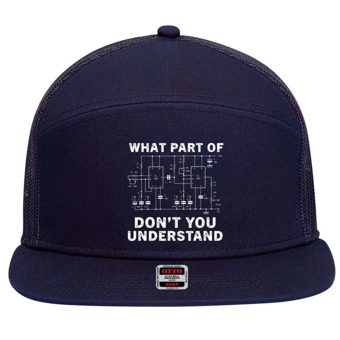 Electrical Engineer Funny Engineering Sarcasm 7 Panel Mesh Trucker Snapback Hat