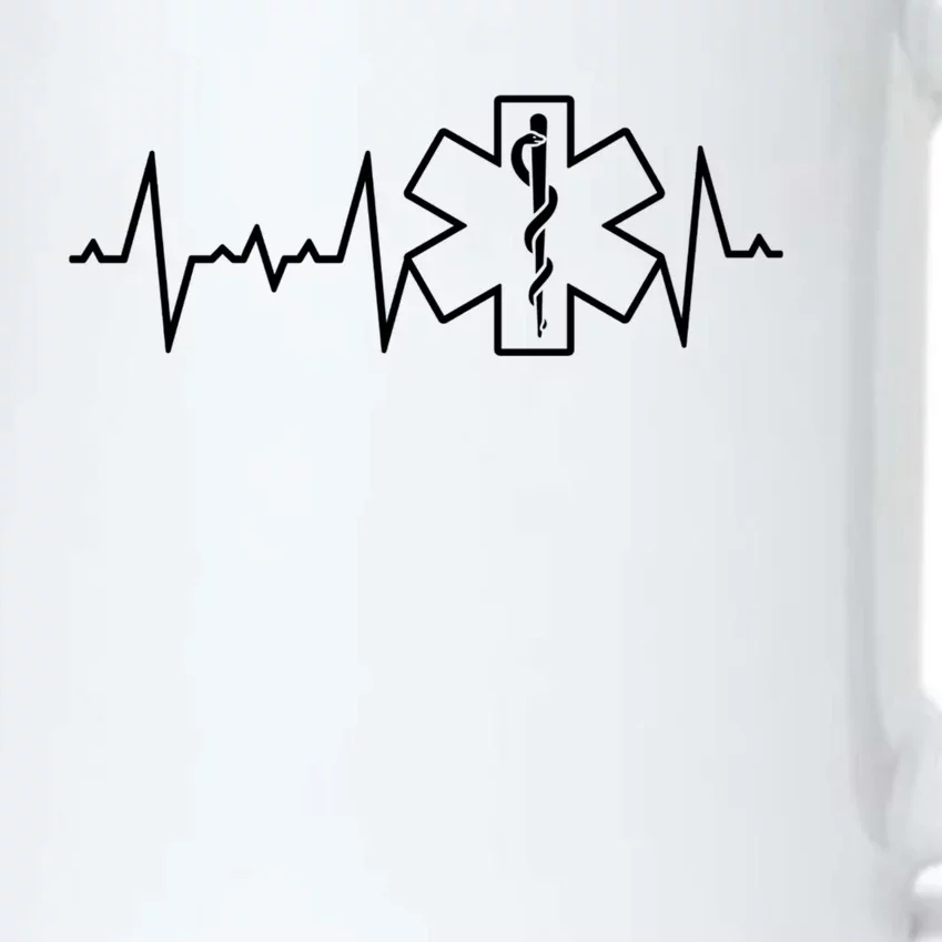 Ems Emt First Responder Heartbeat Hero Novelty Great Gift Black Color Changing Mug