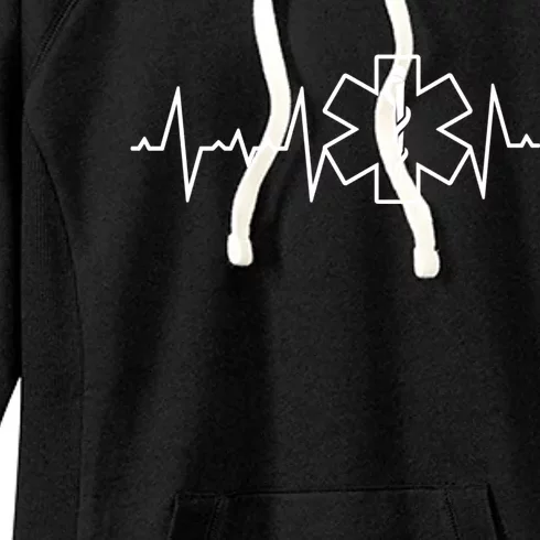 Ems Emt First Responder Heartbeat Hero Novelty Great Gift Women's Fleece Hoodie