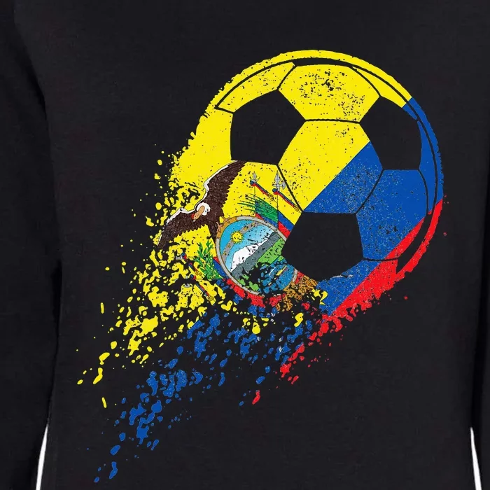 Ecuador Ecuadorian Flag Fan Pride Soccer Player Womens California Wash Sweatshirt