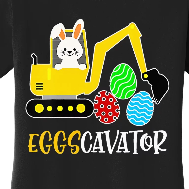 EggsCavator Easter Funny Excavator Hunting Egg Women's T-Shirt