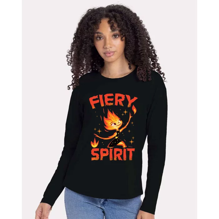 Elemental Ember Fiery Spirit Womens Cotton Relaxed Long Sleeve T-Shirt