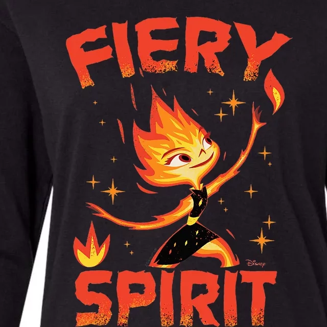 Elemental Ember Fiery Spirit Womens Cotton Relaxed Long Sleeve T-Shirt