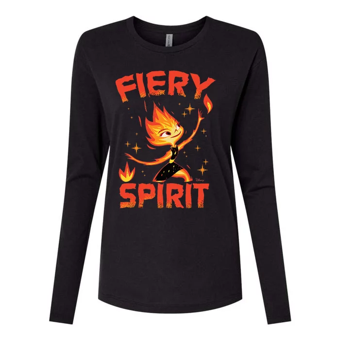 Elemental Ember Fiery Spirit Womens Cotton Relaxed Long Sleeve T-Shirt