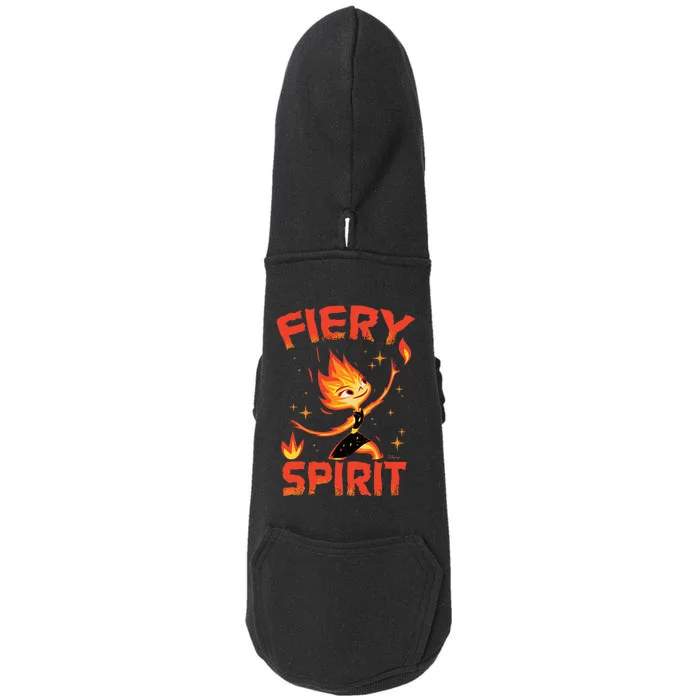 Elemental Ember Fiery Spirit Doggie 3-End Fleece Hoodie