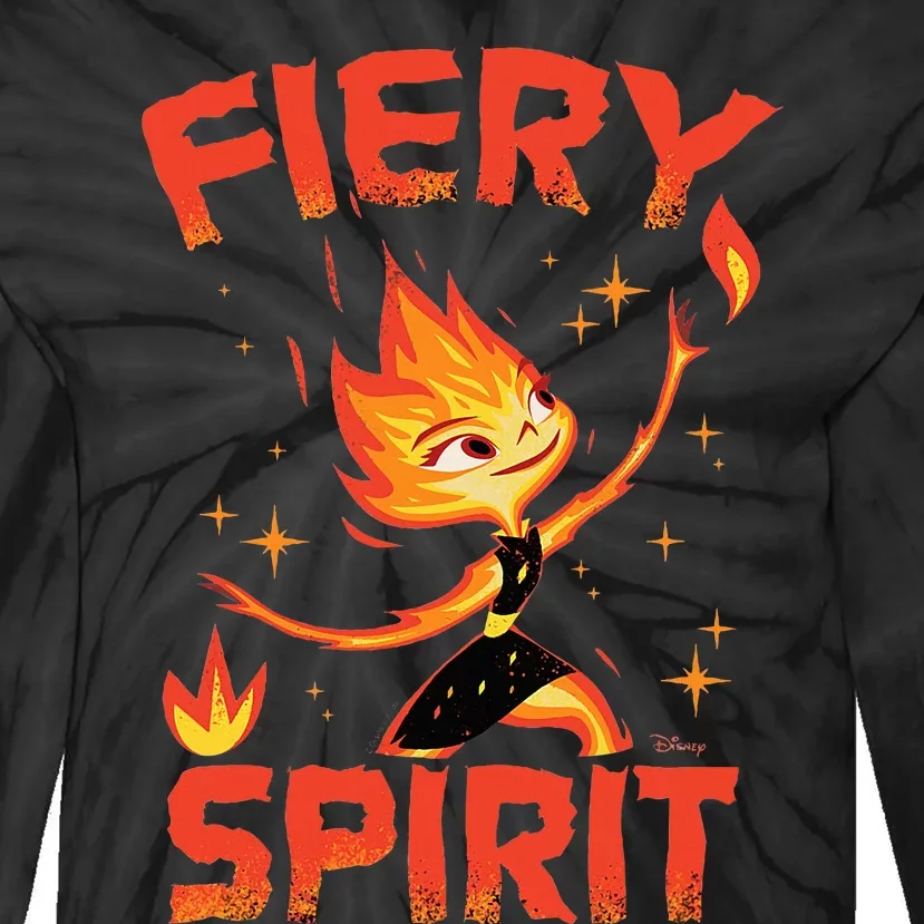 Elemental Ember Fiery Spirit Tie-Dye Long Sleeve Shirt