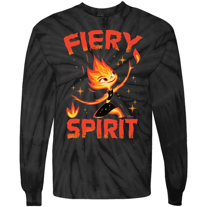 Elemental Ember Fiery Spirit Tie-Dye Long Sleeve Shirt