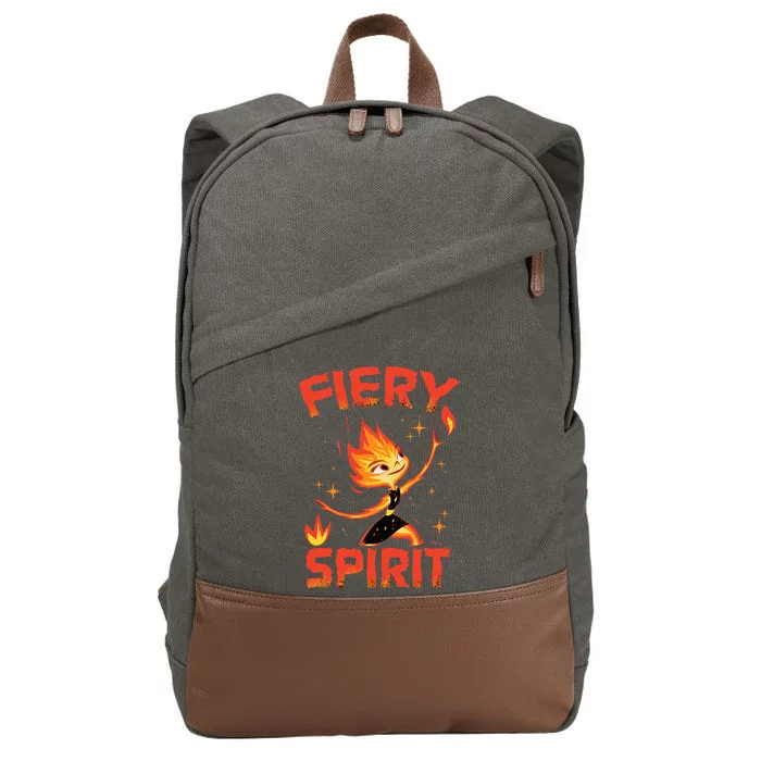 Elemental Ember Fiery Spirit Cotton Canvas Backpack