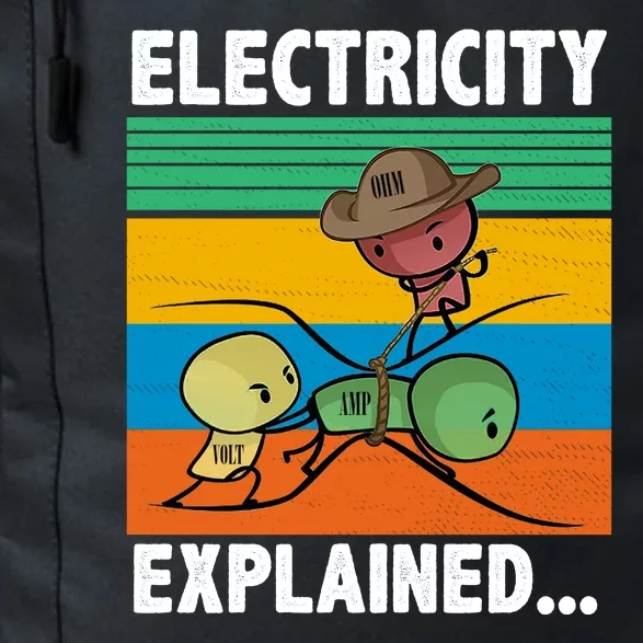 Electricity Explained Funny Daily Commute Backpack