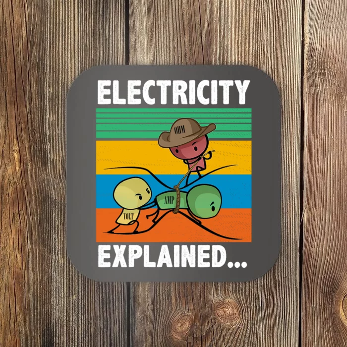 Electricity Explained Funny Coaster