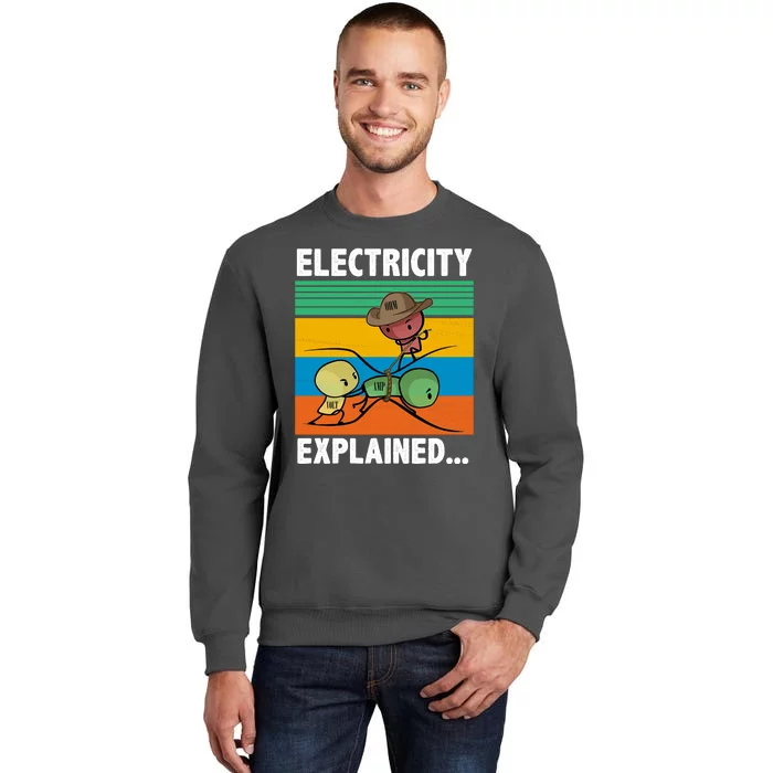 Electricity Explained Funny Tall Sweatshirt