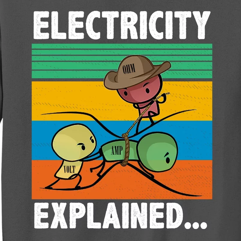 Electricity Explained Funny Tall Sweatshirt