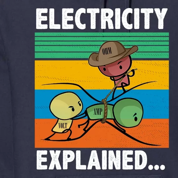 Electricity Explained Funny Premium Hoodie