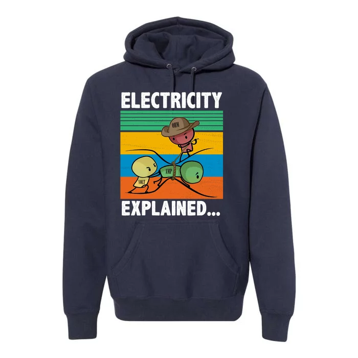 Electricity Explained Funny Premium Hoodie