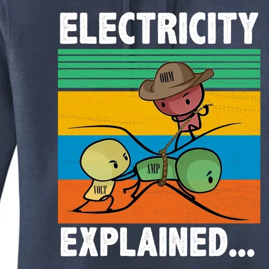 Electricity Explained Funny Women's Pullover Hoodie