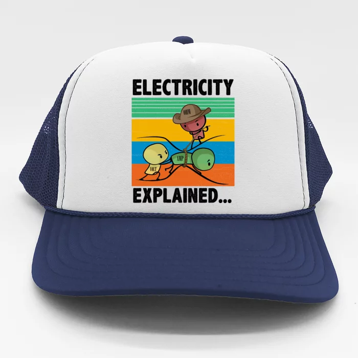 Electricity Explained Funny Trucker Hat