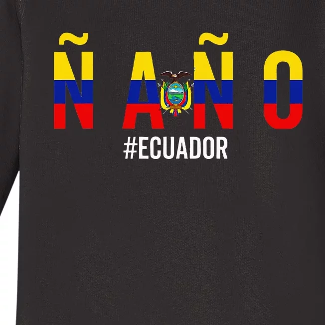 Ecuador Ecuadorian Flag Camiseta De Hombre Jerga Baby Long Sleeve Bodysuit