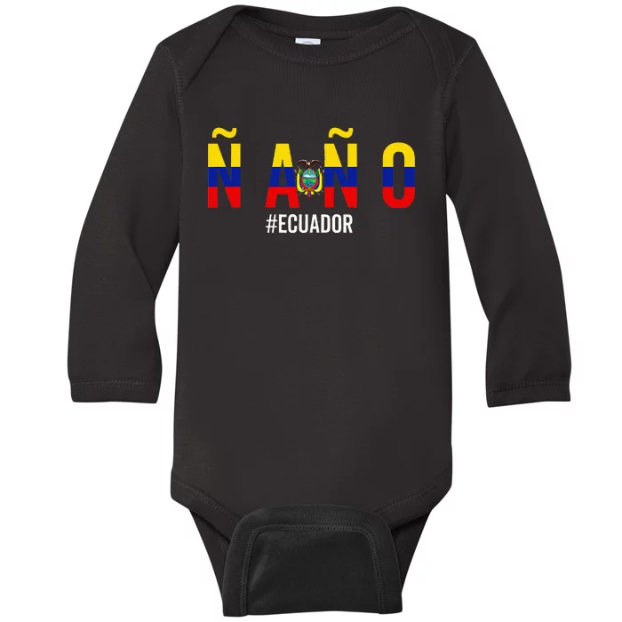 Ecuador Ecuadorian Flag Camiseta De Hombre Jerga Baby Long Sleeve Bodysuit