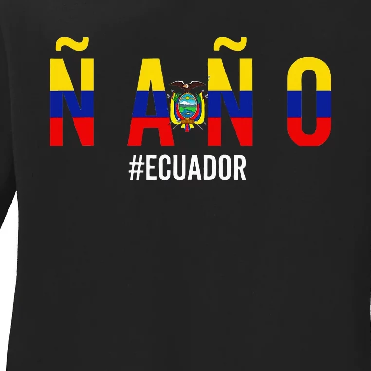 Ecuador Ecuadorian Flag Camiseta De Hombre Jerga Ladies Long Sleeve Shirt