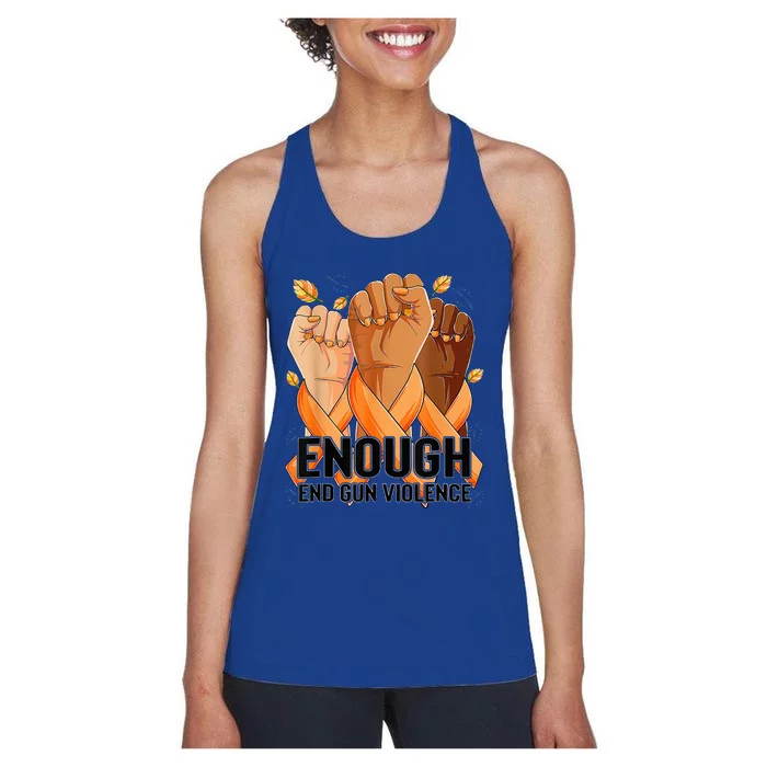 Enough End Gun Violence Awareness Day Wear Orange Women's Racerback Tank