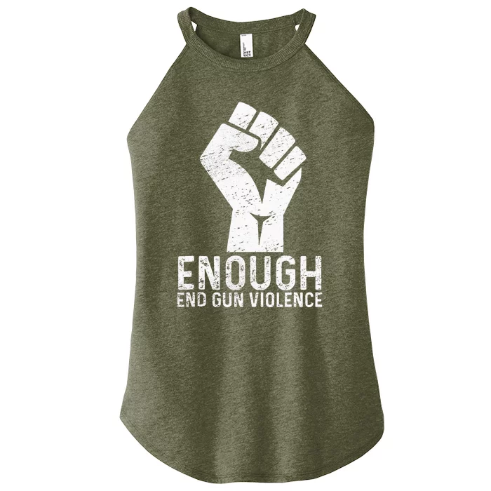 Enough End Gun Violence No Gun Awareness Day Wear Orange Women’s Perfect Tri Rocker Tank