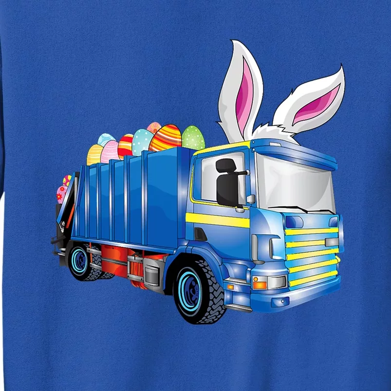 Easter Egg Garbage Truck Funny Gift Easter Bunny Basket Gift Tall Sweatshirt