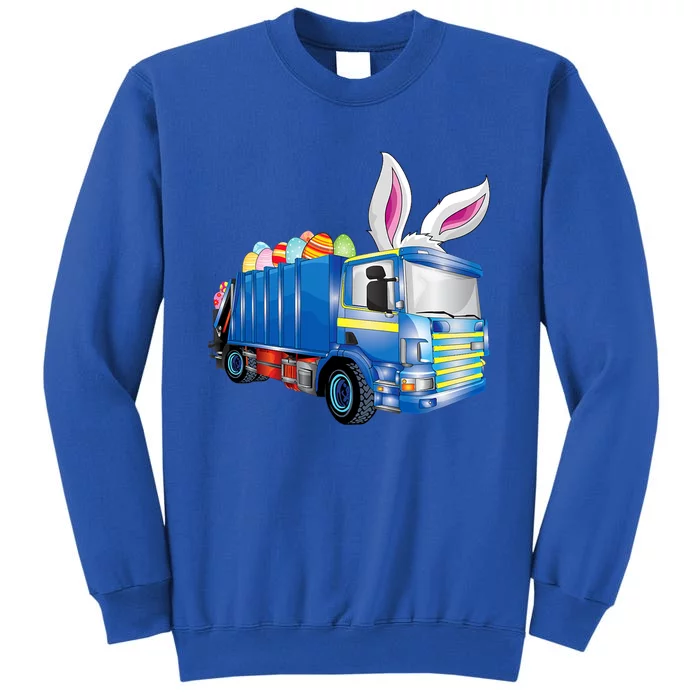 Easter Egg Garbage Truck Funny Gift Easter Bunny Basket Gift Tall Sweatshirt