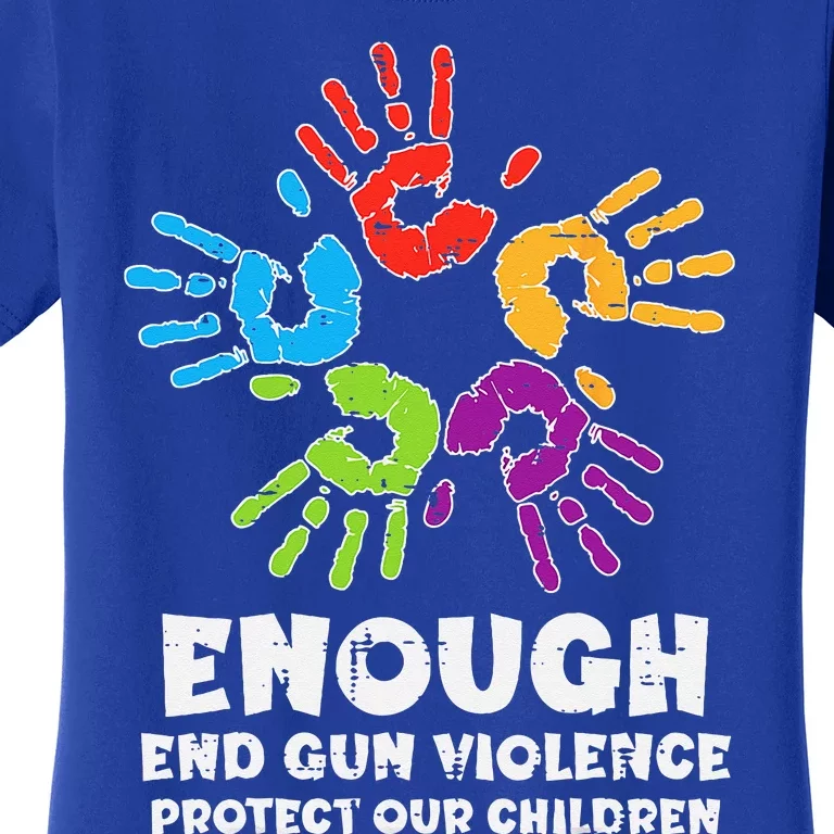 Enough End Gun Violence Protect Our Children Orange Mom Dad Women's T-Shirt