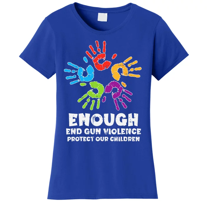 Enough End Gun Violence Protect Our Children Orange Mom Dad Women's T-Shirt